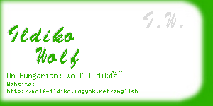 ildiko wolf business card